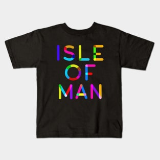 Colorful Isle of Man UK Kids T-Shirt